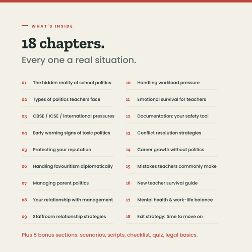 School Politics Survival Guide for Teachers: Staffroom, Management & Parent Handbook (PDF)