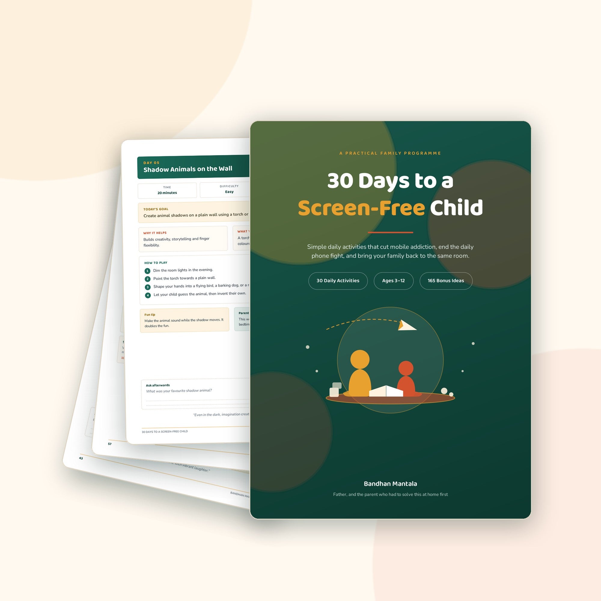 30 Days to a Screen-Free Child | 90-Page Activity Book for Ages 3–12 | Instant PDF Download